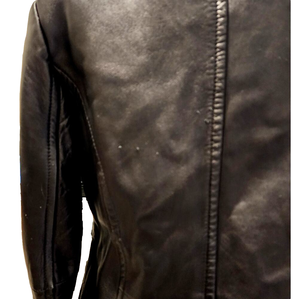 PETITE SOPHISTICATE WOMEN'S GENUINE LAMB LEATHER WING COLLAR ZIP JACKET - Picture 16 of 16